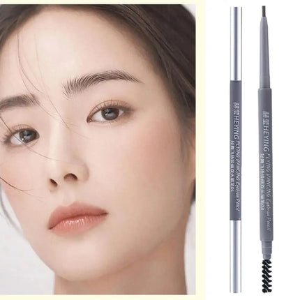 Ultra Fine Double Ended Eyebrow Pencil Waterproof Sweatproof Long Lasting Natural Hair Like Strokes Beginner Friendly with Brush