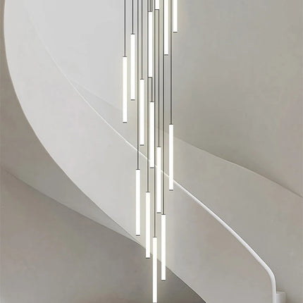 Minimalist Chandelier LED Stair Strip Lamp Duplex Building Interior Lighting Lamps Modern Dining Table Living Room Pendant light