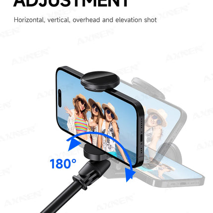 Auto Pop-Up Tripod Portable 70-Inch All-in-one Selfie Stick, Foldable Phone Holder with Bluetooth Remote for iPhone Android