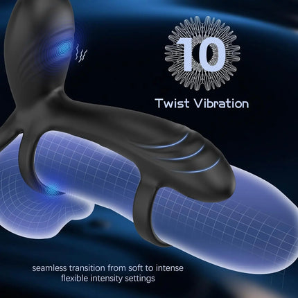 Male Sex Toy Penis Cock Ring Vibrator for Men Women G-spot Clitoral Stimulator Penis Ring for Men Dick Vibration for Couples