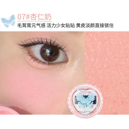 Flortte Air Powder Blush Cream Highlight Natural Nude Repair Brightening Face Thin Glitter Pure Desire Makeup With Puff
