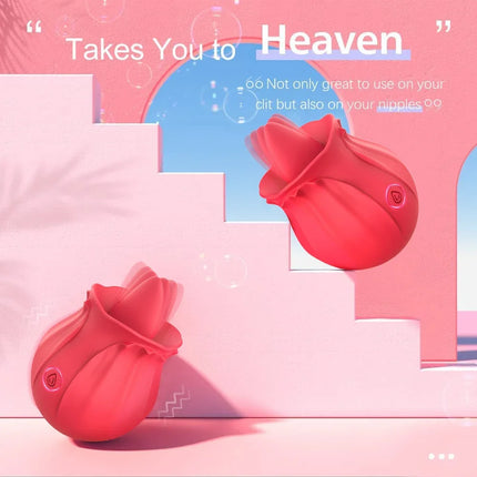 Powerful Suction Clitoral Stimulator - IPX7 Waterproof Rose Toy, Long Battery & Ultra Quiet, G-Spot & Oral Vibration for Women