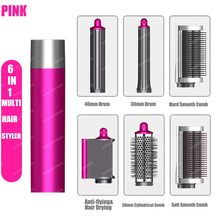 New Multil Hair Styler Auto Curling Dryer Wrap Hot/Cold Air Dryer 1300W Hair Straightener Curling Barrel Brush Salon Hair Dryer