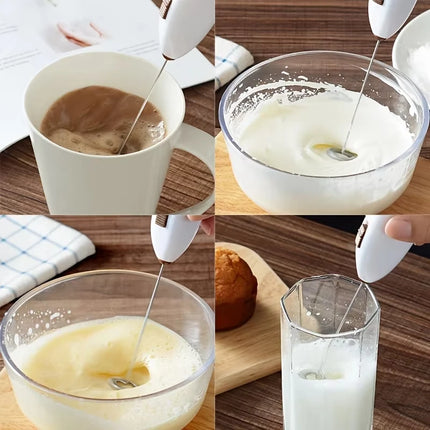 Wireless electric milk frother, mixer, egg beater, 3-speed handheld coffee cream, peanut butter, egg mixer, baking accessories