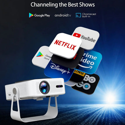 New 4K Ultra HD Smart Android WIFI Gimbal Projector 1080p Two-way Bluetooth 5.0 Home Wall Cast Bedroom Living Room Family