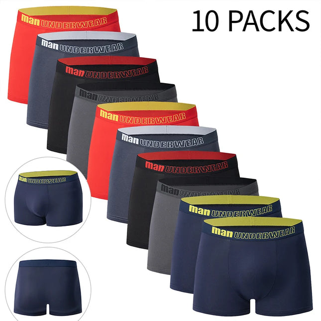 10/20 piece set of men's multi-color combination fashionable casual underwear, youth comfortable plus size sports base shorts