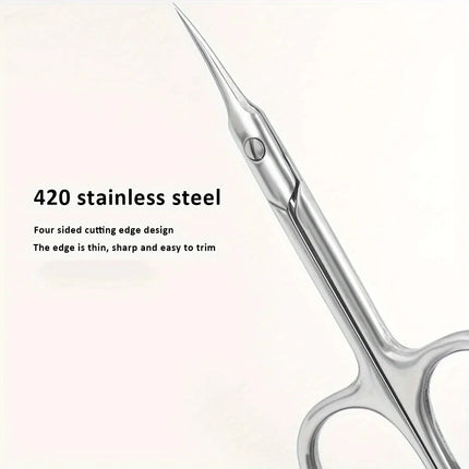 Dead Skin Remover Stainless Steel Curved Tip Thin Blade Cuticle Scissors Nail Clippers Trimmer Manicure Tools Eyebrow Tools