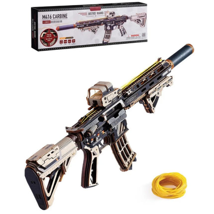 ROKR Wooden Mechanical Model Kit with Rubber-Band Motion LQB02 410-Piece Build Approx 7-Hour Project Adjustable Rear Support