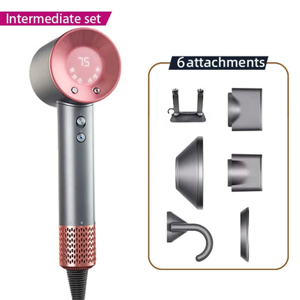 Professional Hair Dryer High Speed Negative Ion 110000rpm Hair Dryer 1500W Professional Hair Care with LED Temperature Display