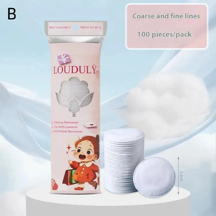 100pcs Cotton Pads Disposable Clean Cottons Face Nail Polish Remover Round Soft Face Cleansing Remover Pads Makeup Tools
