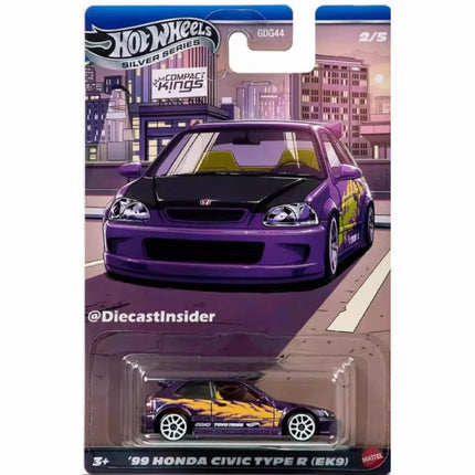 In Stock Hot Wheels GDG44 Silver Label Compact Kings Serise Fiesta Miata Sentra 1/64 Scale Die-Cast Model Gifts Surprise Car Toy