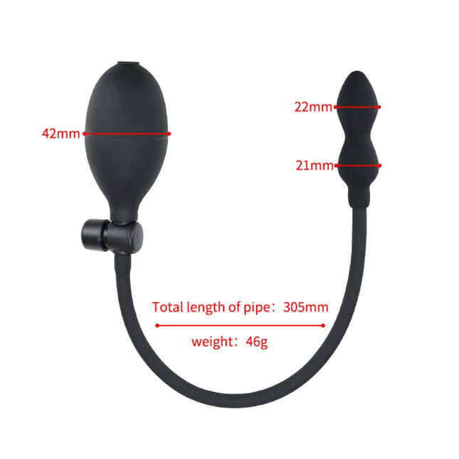 2 IN 1 Inflatable Anal Plug Expandable Dildo Pump Butt Plug Anal Dilator BDSM Sex Toy Gay Prostate Massage For Anus Enlargement
