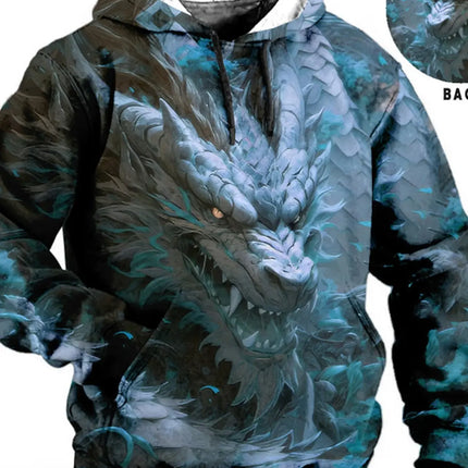 Men's Unisex Hoodie Fashion Pullover Hoodie Sweatshirt Hooded Animal Wolf Lion Dragon Tiger Print Daily 3D Print Casual Hoodies