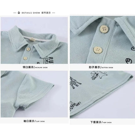 Kids Shirts 2026 Summer Spring Shirt for 1-10 Years New Girls Boys Short-sleeved Blouses Cartoon Baby Fashion Tops