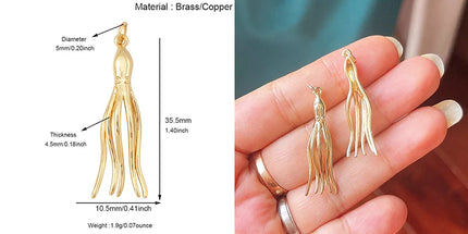 Enamel Fish Bone Squid Marine Sea Dalphin Charm Pendant,18K Real Gold Silver Plated Zircon Jewelry Finding Supplies S87 S75