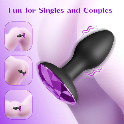 360 Rotation Anal Plug Vibrator Butt Plug with Remote Control Men Prostate Massager Buttplug Adult Sex Toy for Women Men Gay