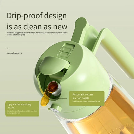 Press Type Glass Oil Spray Oil Bottle Spray Oil Dispenser Oil Jar BBQ Kitchen Baking Roasting Picnic Kitchen Tool Glass Oil Spra
