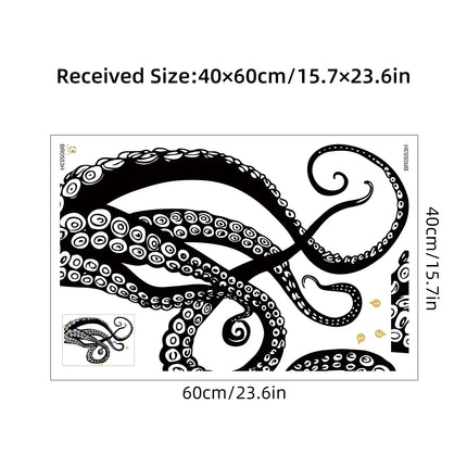 Funny Octopus Tentacles Silhouettes Wall Stickers for Living Room Background Bedroom Decoration Wall Decals Home Decor