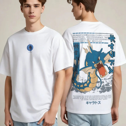 Pokemon 2026 Summer Men Cotton T - Shirt Streetwear Gengar & Koffing Fusion Print Oversized Casual Daily Wear Anime Fans Gift