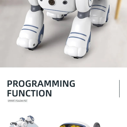 Smart Robotic Dog Toy: Voice Control, Programmable Stunt Tricks, Touch Sensing, Music & Dance, Gift for Boys Kids