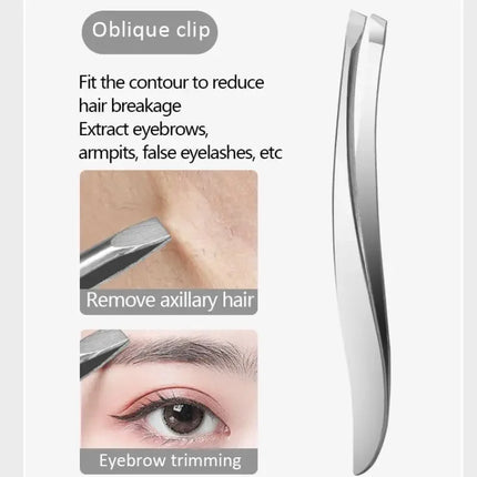 4 pcs/set New Arrival Professional Stainless Steel Tweezer Eyebrow Face Nose Hair Clip Remover Tool Clip