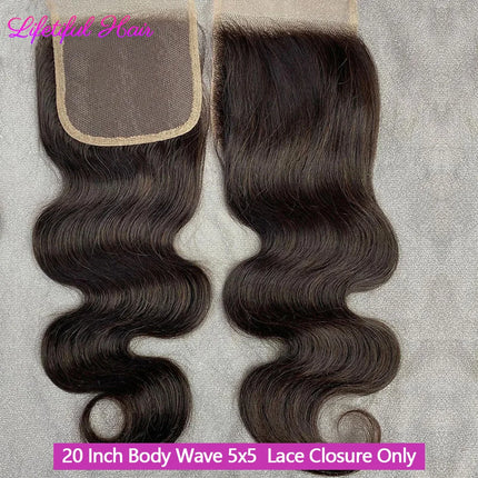 Body Wave Closure Only 4x4/5x5/2x6 HD Lace Closure Human Hair Extensions Baby Hair Brazilian Swiss Transparent Lace For Women