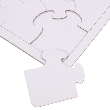 4 Sheets Blank Puzzles DIY Graffiti Drawing Puzzle Pieces Creativity Craft Supplies for Kids Fun Family Game Blank Puzzles
