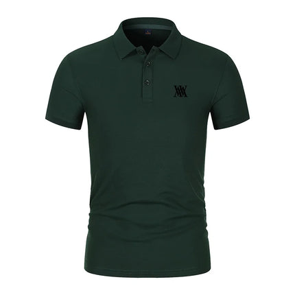 Men's anti-pilling polo shirt with flip collar, casual business fashion, slim fit polo shirt, new for summer 2026