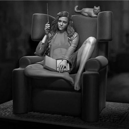 1/24 Scale DieCast Resin Figure Model Kit Wizardess on The Sofa Hobby Miniature Toys Unassembled Unpainted DIY Diorama