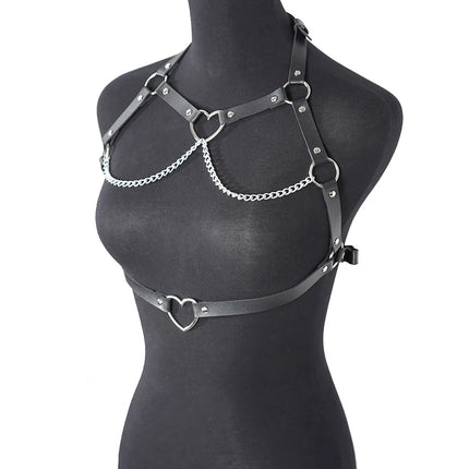 Women Fashion Chain Belt Leather Waist Belt Chest Harness Belt Corset Bondage Lingerie Punk Gothic Clothing Exotic Accessories