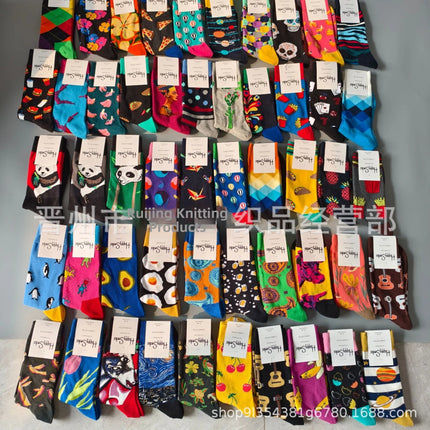 High Quality Fashionable Men's Mid-Calf Cotton Socks HappySocks New Arrival Suitable for All Seasons Swedish Design