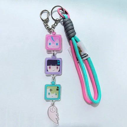 Game Zenless Zone Zero Angels of Delusion Sunna Aria Nangong Uha Cosplay Keychain Acrylic Keyring Key Chain Bag Accessory Prop