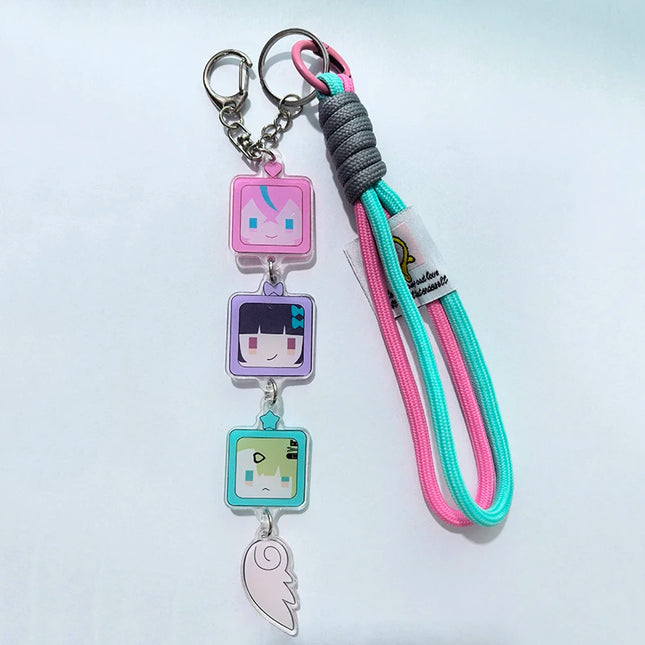 Game Zenless Zone Zero Angels of Delusion Sunna Aria Nangong Uha Cosplay Keychain Acrylic Keyring Key Chain Bag Accessory Prop