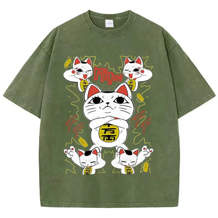 Cotton Washed Dandadan Okarun T-shirt Men Japanese Anime T Shirt Cartoon High Quality Tshirt Aesthetic Fashion Tee Male