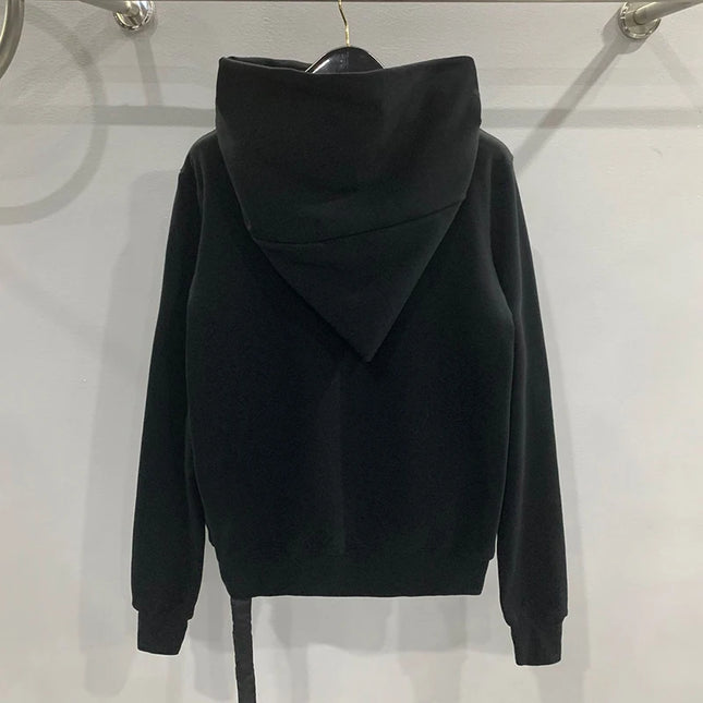 Black Zip Hoodie Rock Hip Hop / Hoodie Noir Zippé Rock Hip Hop