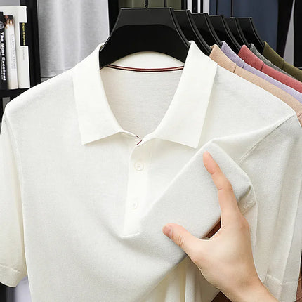 Men's Lyocell Polo Shirt - Summer Essential 100% Breathable Tencel Wrinkle-Free & Eco-Friendly Soft Handfeel 17 Colors Available