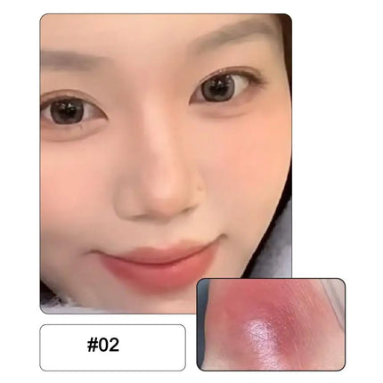 Monochrome Powder Blusher Cream Brightening Whitening Purple Lip and Cheek Dual-use Matte Natural Blush Tint Palette