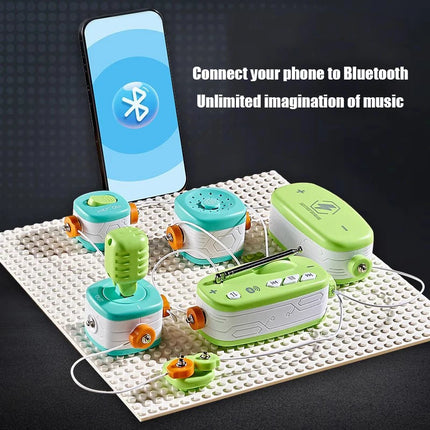 2025 New Children's Electronic Building Blocks Circuit Experiment Toy Puzzle Science Set - Birthday Gift for Boys Aged 6-10