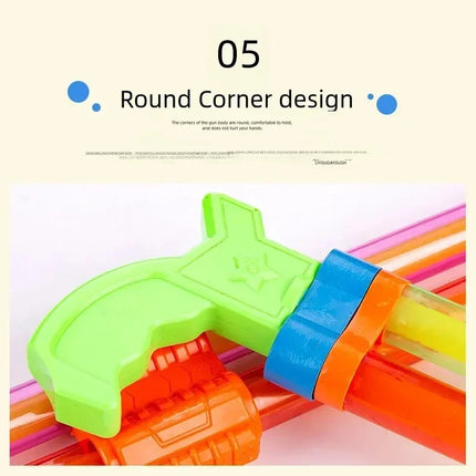 Water Guns for Kids Outdoor Fun Summer Pulling Type Water Swim Sprayer Toy Beach Double-Tube Water Outlet Water Shooter Toys