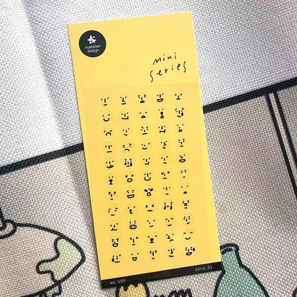 Suatelier Mini Stickers Korean Cartoon Dinosaur Animal Scrapbooking DIY Nail Sticker Junk Journal Diary Decor Craft Supplies