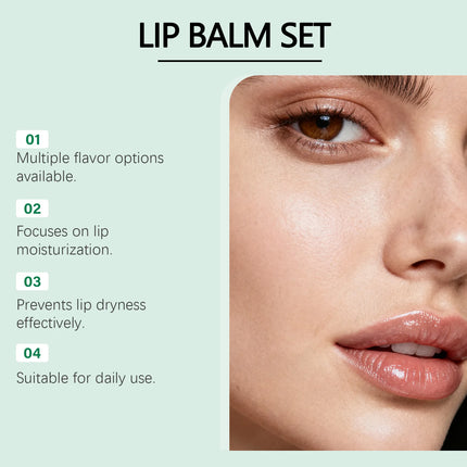 10PCS/Set Christmas Lip Blam Set Anti-Cracking Lipstick Deep Moisturizing Brighten Lip Color Christmas Party New Year Gift Box