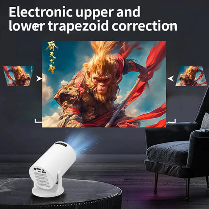 1pc Portable 1080P Projector HY300 270 Adjustable Angle Phone Laptop TV Box Compatible Speaker HDMI USB