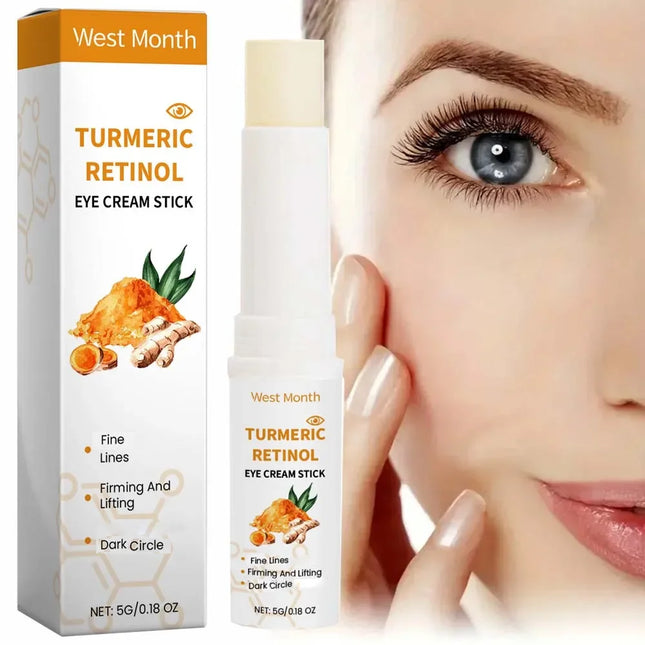 Turmeric eye cream stick nourishes the skin's eye bags and dark circles, brightens the skin around the eyes