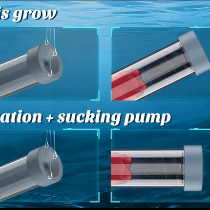 Male Masturbator Penis Pump Enlarger Transparent Visual Male Sex Toys for Men APP Control Vibrating Vacuum Suction Glans Trainer