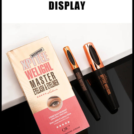 Liquid Eyeliner Pencil 4D Waterproof Mascara Set Cosmetics Eye Liner Thick Curling Mascara Eyebrow Pencil Eyes Makeup