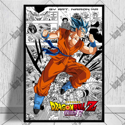 Japanese Anime Dragon Ball Poster Movie HD Canvas Print Goku Vegeta Frieza Painting Art Wall Picture Home Decor Background Gifts