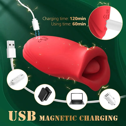 Powerful Licking Vibrator for Woman Tongue Sucking Clitoris Stimulator G Spot Sucker Oral Nipples Massager Sex Toys for Adult
