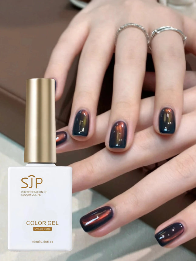 15ml Marine Cat Eye Gel Nail Polish, UV Nail Gel, DIY Nail Art Charm, Y2K Style Nail Art