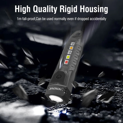 HOSONIC E1 EDC Flashlight Keychain Light 400LM XPG Type-C Rechargeable Mini LED Torch Camping Pocket Lantern Built-in Battery