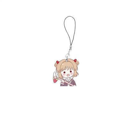 Anime Sakura Card Captor Mobile Phone Chain Keychain Gift  Sakura Card Captor Cell Phone Charms Small Pendant Keyring Fans Gifts